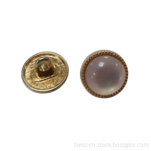 Pearl Shank Button, ABS Gold Enamel, Perfect in Natural Color, Nickel and Lead-free